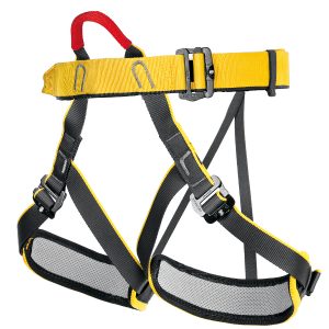 Sedací úväzok s jednoduchým designom a polstrovanými nohavičkami vhodný najmä pre lezecké školy